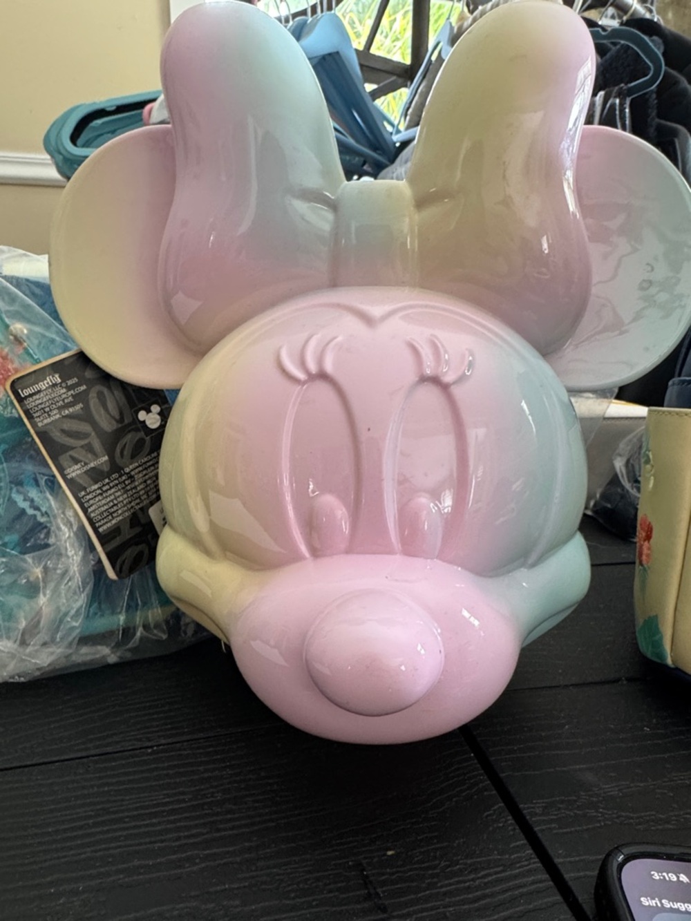 Loungefly Minnie Mouse Pastel Ombre Crossbody Bag - Pink, Mint, Yellow